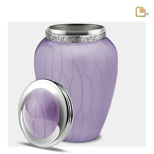 A298   Blessing Standard Adult Urn Pearl Lavender & Pol Silver