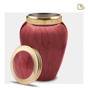 A299   Blessing Standard Adult Urn Pearl Crimson & Bru Gold