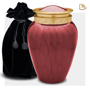 A299   Blessing Standard Adult Urn Pearl Crimson & Bru Gold