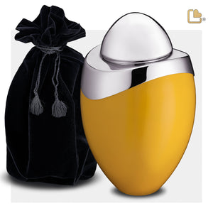 A360   Amore Standard Adult Urn Yellow & Pol Silver