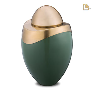 A362   Amore Standard Adult Urn Sage Green & Bru Gold