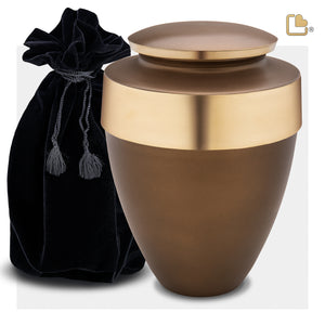 A411   Eternity Standard Adult Urn Auburn & Bru Gold