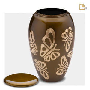 A500   Majestic Butterflies Standard Adult Urn Bronze & Bru Gold