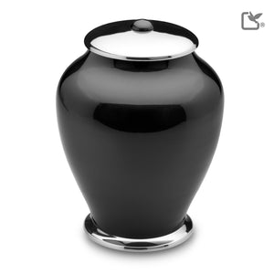 A520   Simplicity Standard Adult Urn Midnight & Pol Silver