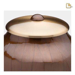 A521   Simplicity Standard Adult Urn Pearl Bronze & Bru Gold