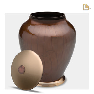 A521   Simplicity Standard Adult Urn Pearl Bronze & Bru Gold