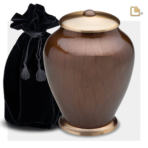 A521   Simplicity Standard Adult Urn Pearl Bronze & Bru Gold