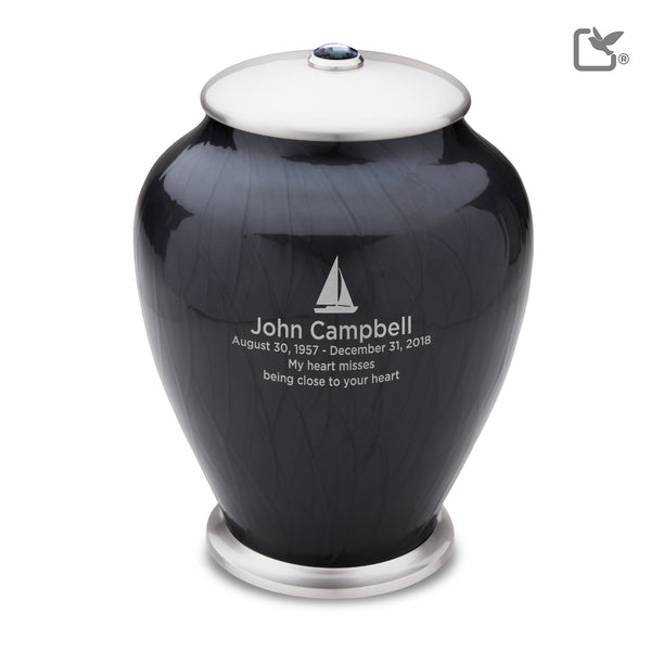 A523 Simplicity Standard Adult Urn Pearl Midnight & Bru Pewter w