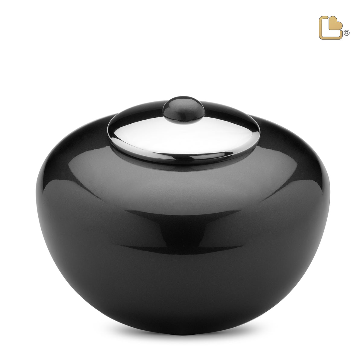 A530   Simplicity Standard Adult Urn Midnight &amp; Pol Silver