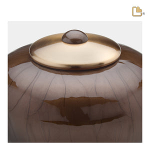 A531   Simplicity Standard Adult Urn Pearl Bronze & Bru Gold