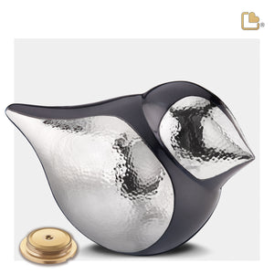 A561   SoulBird Standard Adult Urn Midnight & Hmd Silver