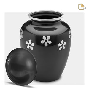 A570   Divine Forget-Me-Not Standard Adult Urn Midnight & Bru Pewter