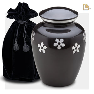 A570   Divine Forget-Me-Not Standard Adult Urn Midnight & Bru Pewter