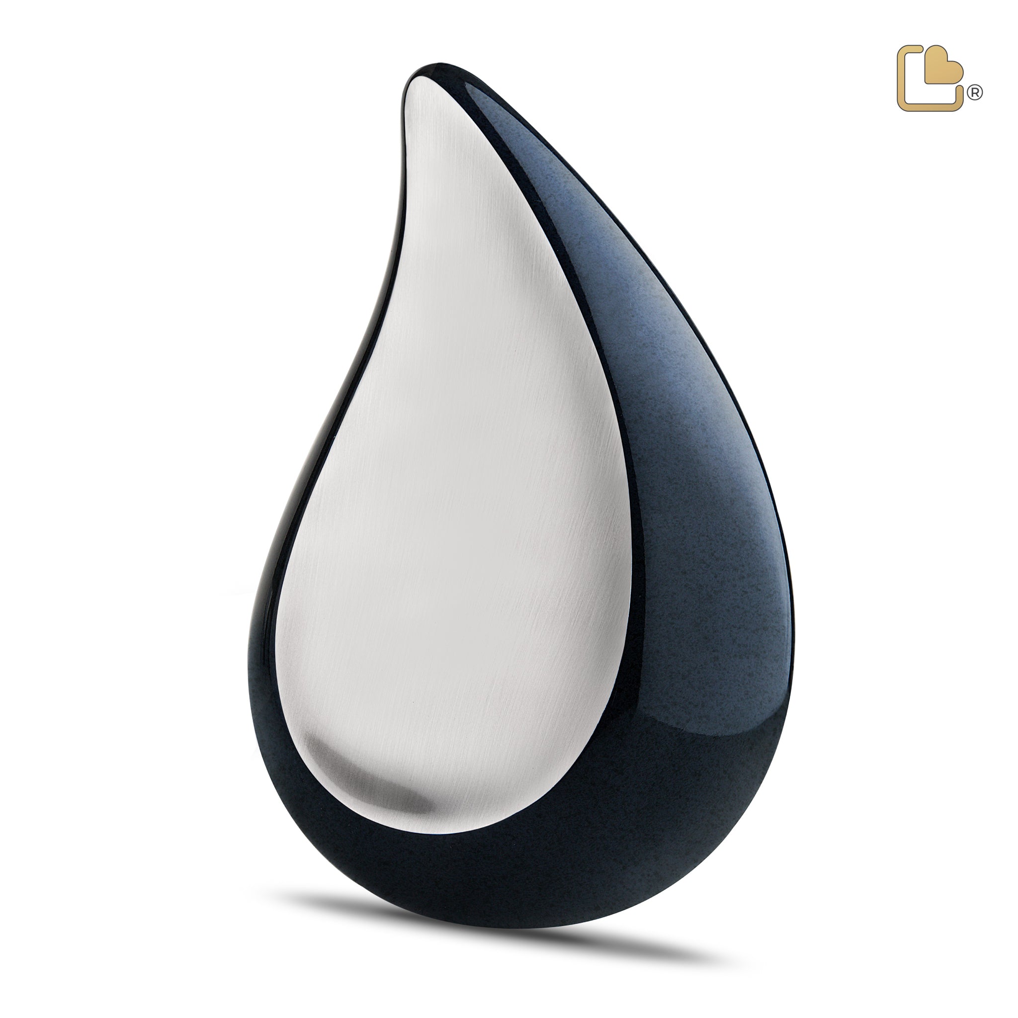 A580 TearDrop Standard Adult Urn Midnight & Bru Pewter