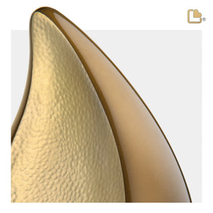 A581   TearDrop Standard Adult Urn Bronze & Hmd Gold