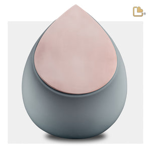 A584   Drop Standard Adult Urn French Grey & Bru RoseGold