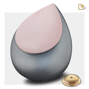 A584   Drop Standard Adult Urn French Grey & Bru RoseGold