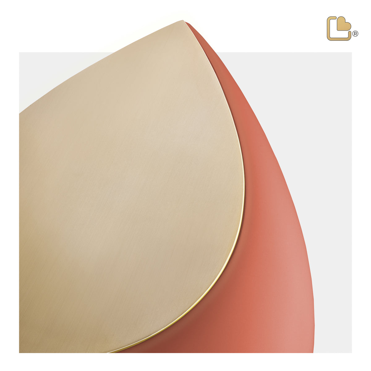 A587   Drop Standard Adult Urn Terracotta & Bru Gold