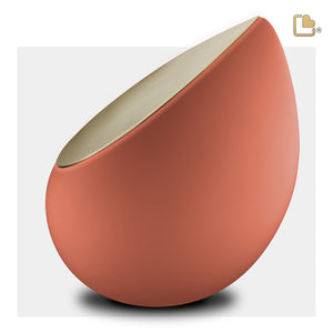 A587   Drop Standard Adult Urn Terracotta & Bru Gold