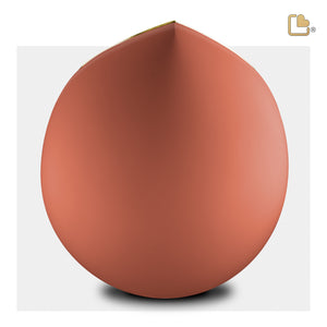 A587   Drop Standard Adult Urn Terracotta & Bru Gold