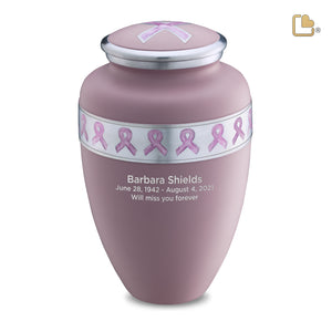 A900   Awareness Standard Adult Urn Pink & Bru Pewter