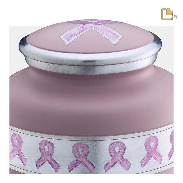 A900 Awareness Standard Adult Urn Pink & Bru Pewter - LoveUrns®US