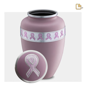 A900   Awareness Standard Adult Urn Pink & Bru Pewter