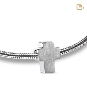 BD2050   Cross Ashes Bead Bru Silver