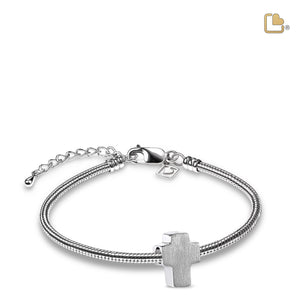 BD2050   Cross Ashes Bead Bru Silver