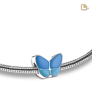 BD2091   Wings of Hope Ashes Bead Pearl Blue & Pol Silver