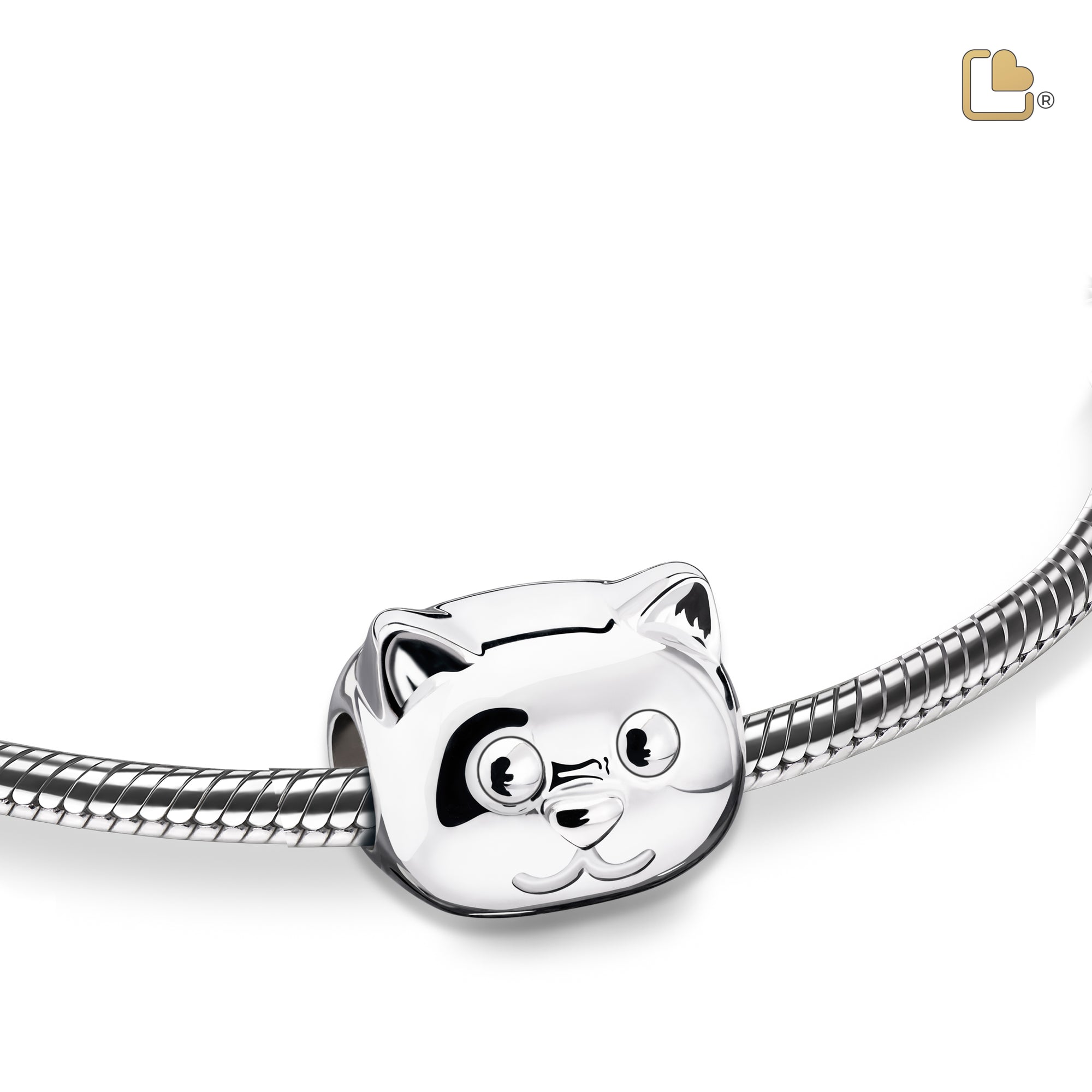 BD2101   CatFace Ashes Bead Pol Silver