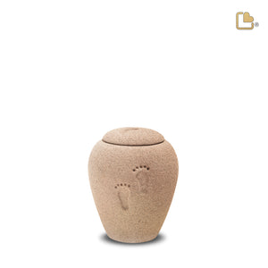 BK110   ShiftingSand Footprints Keepsake Urn Eco Sand