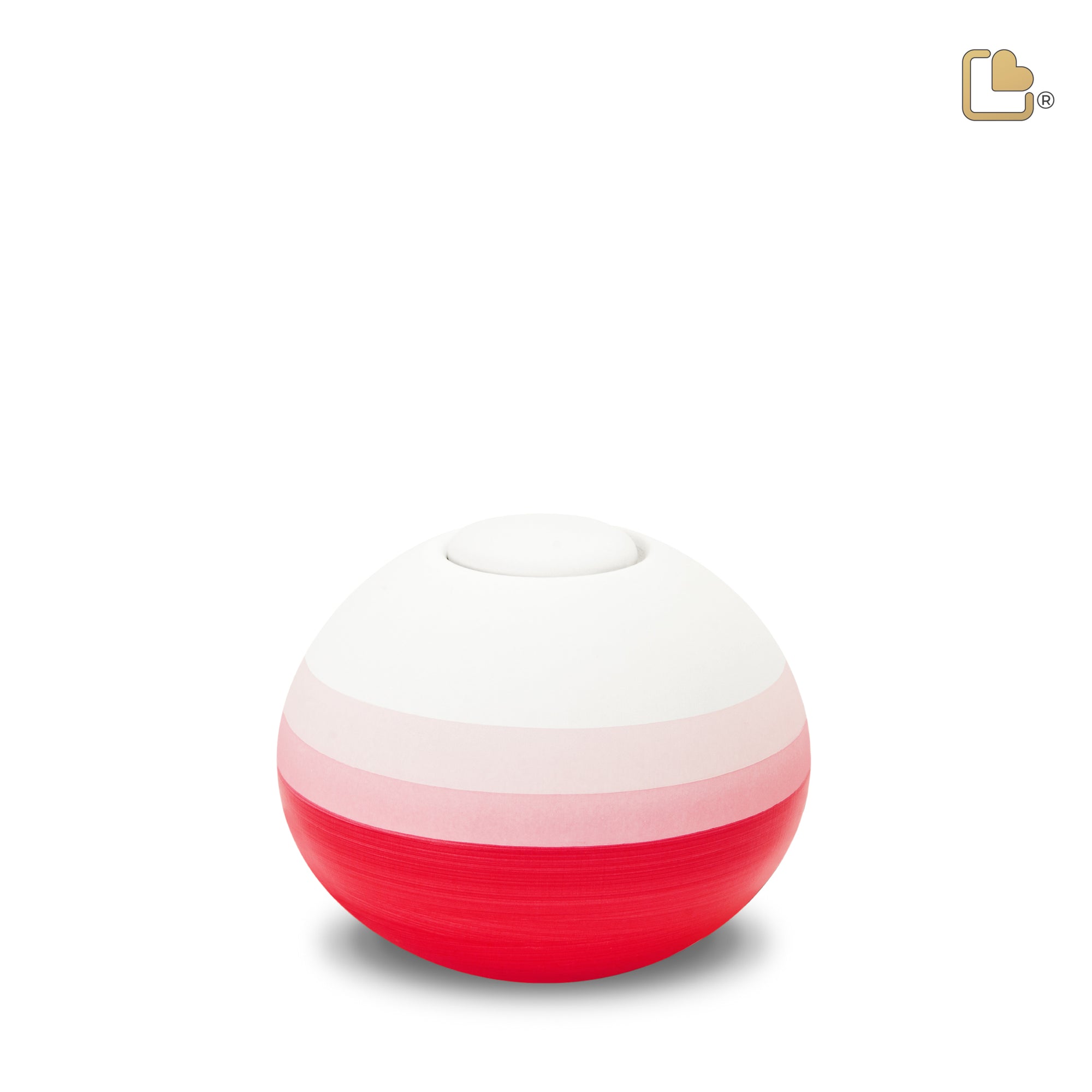 BK140   Scarlet Round Keepsake Urn Eco Pigment