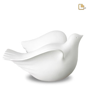 CA100   Love Dove Standard Adult Urn White