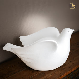 CA100   Love Dove Standard Adult Urn White