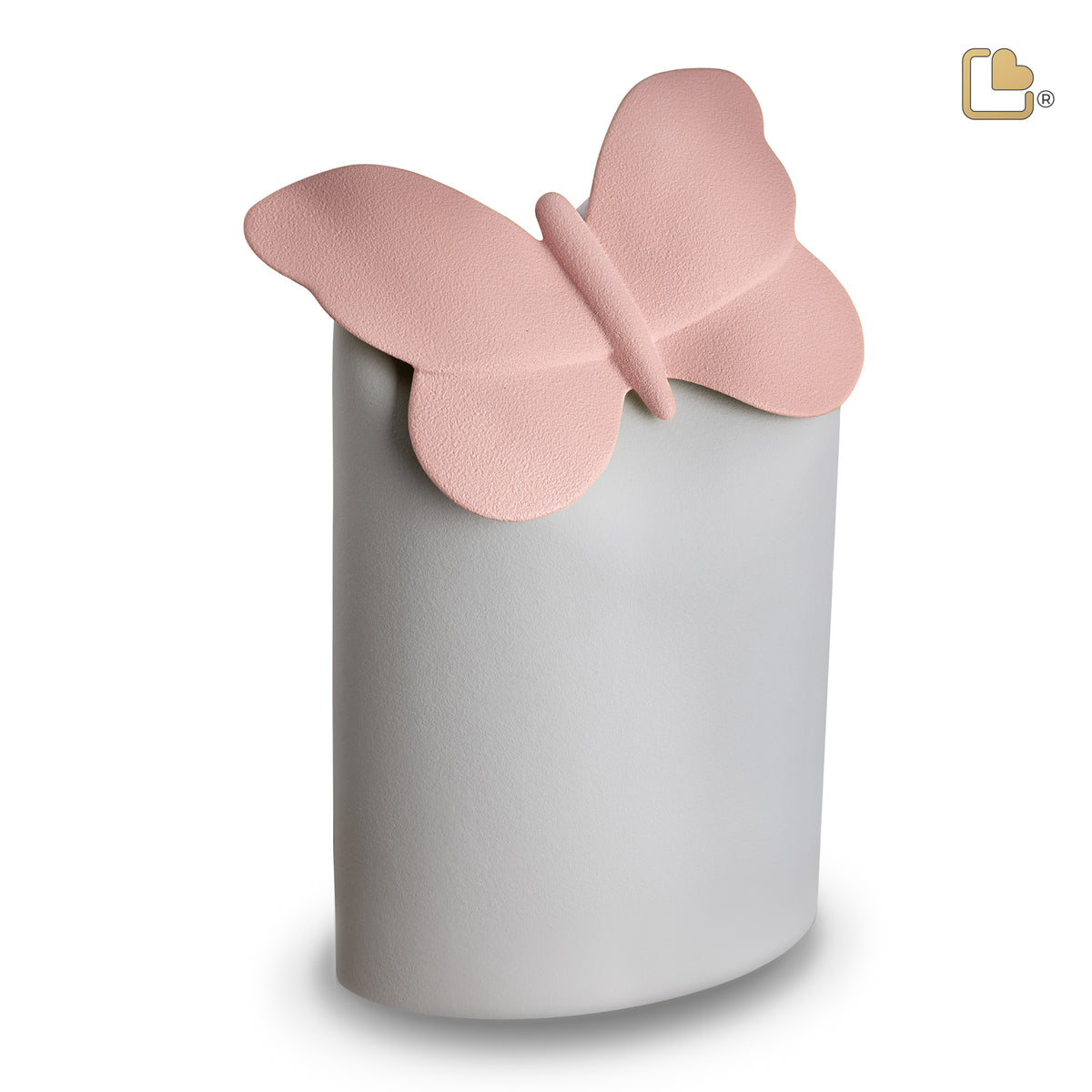 CA150   Paradise Butterfly Standard Adult Urn Silver Grey &amp; Pink