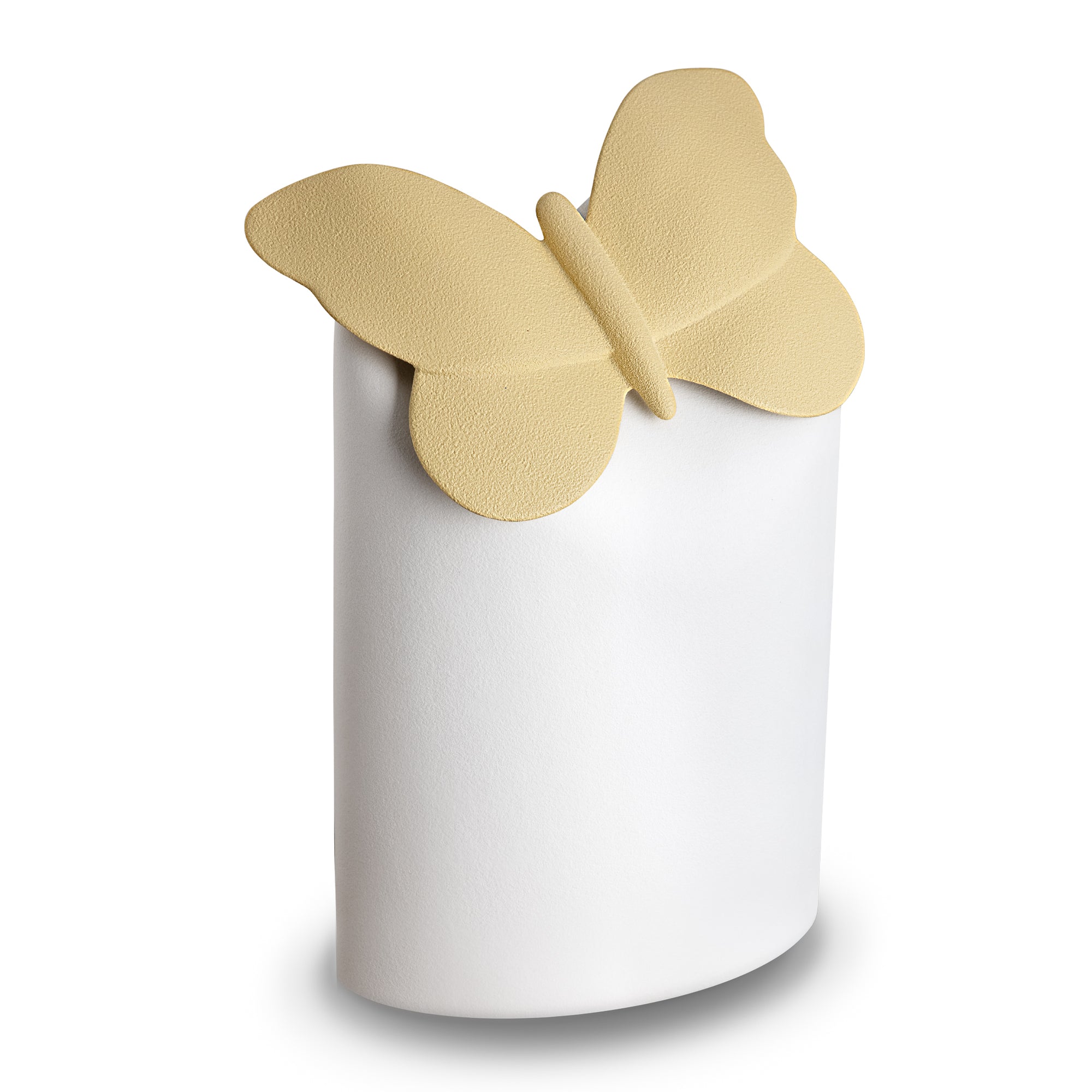 CA151   Paradise Butterfly Standard Adult Urn White & Yellow