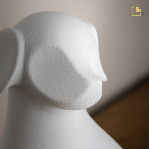 CP190   Dog Pet Urn White