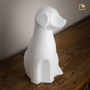 CP190   Dog Pet Urn White