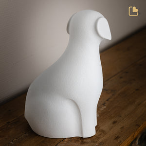 CP190   Dog Pet Urn White