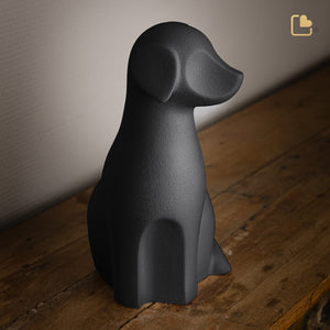 CP191   Dog Pet Urn Black