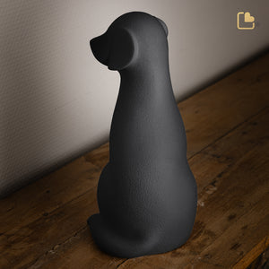 CP191   Dog Pet Urn Black