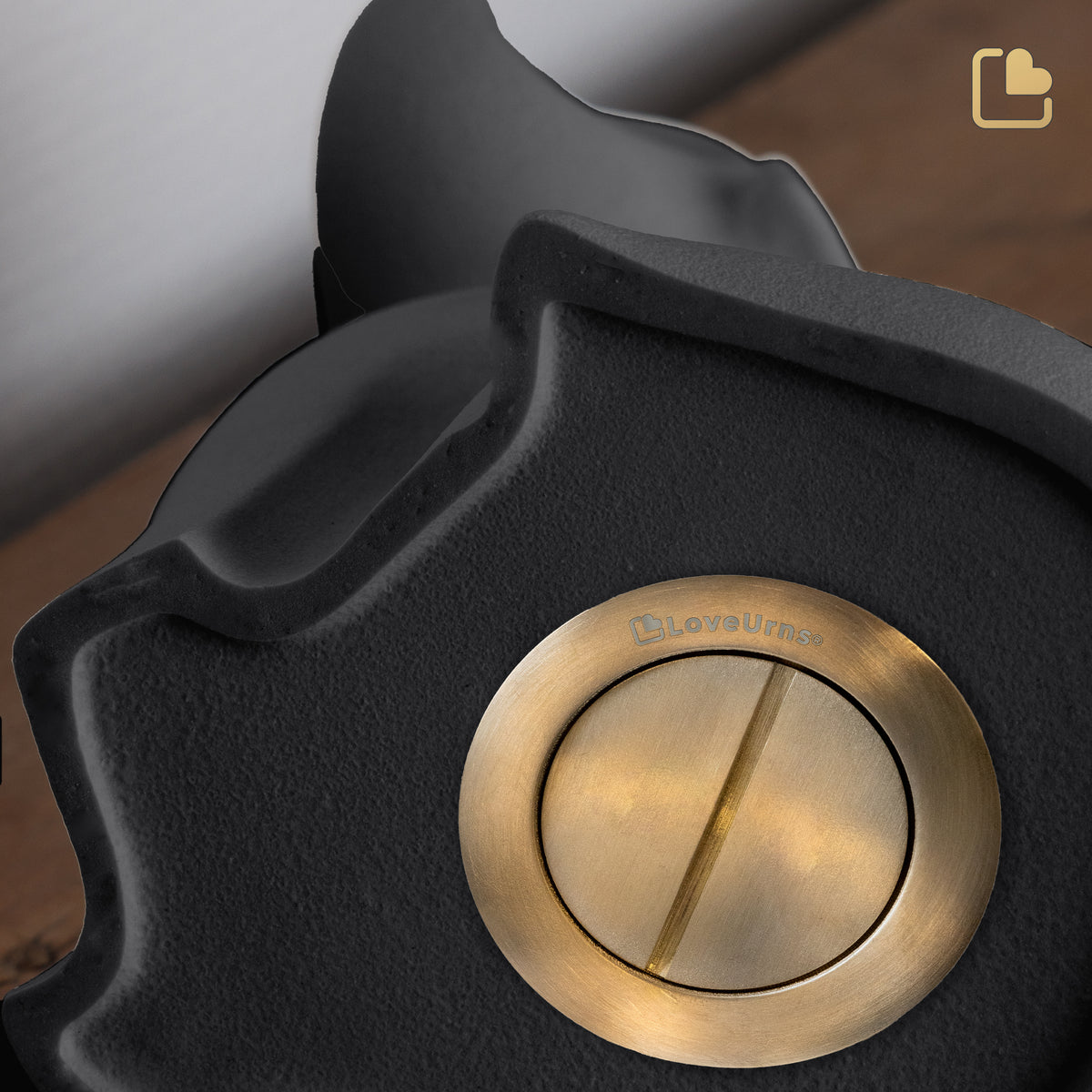 CP191   Dog Pet Urn Black