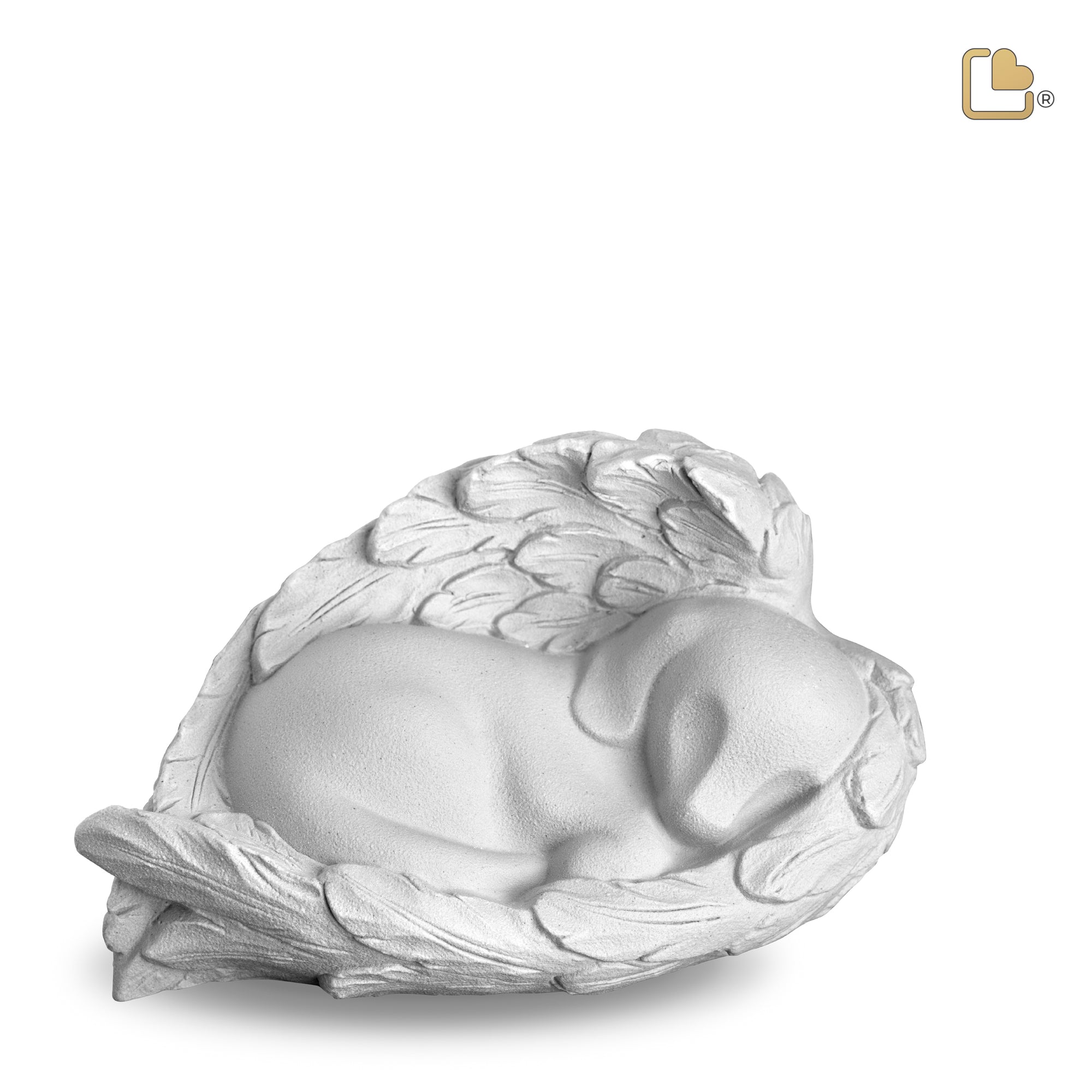 CP200   Angelic Dog Pet Urn White