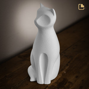 CP210   Cat Pet Urn White