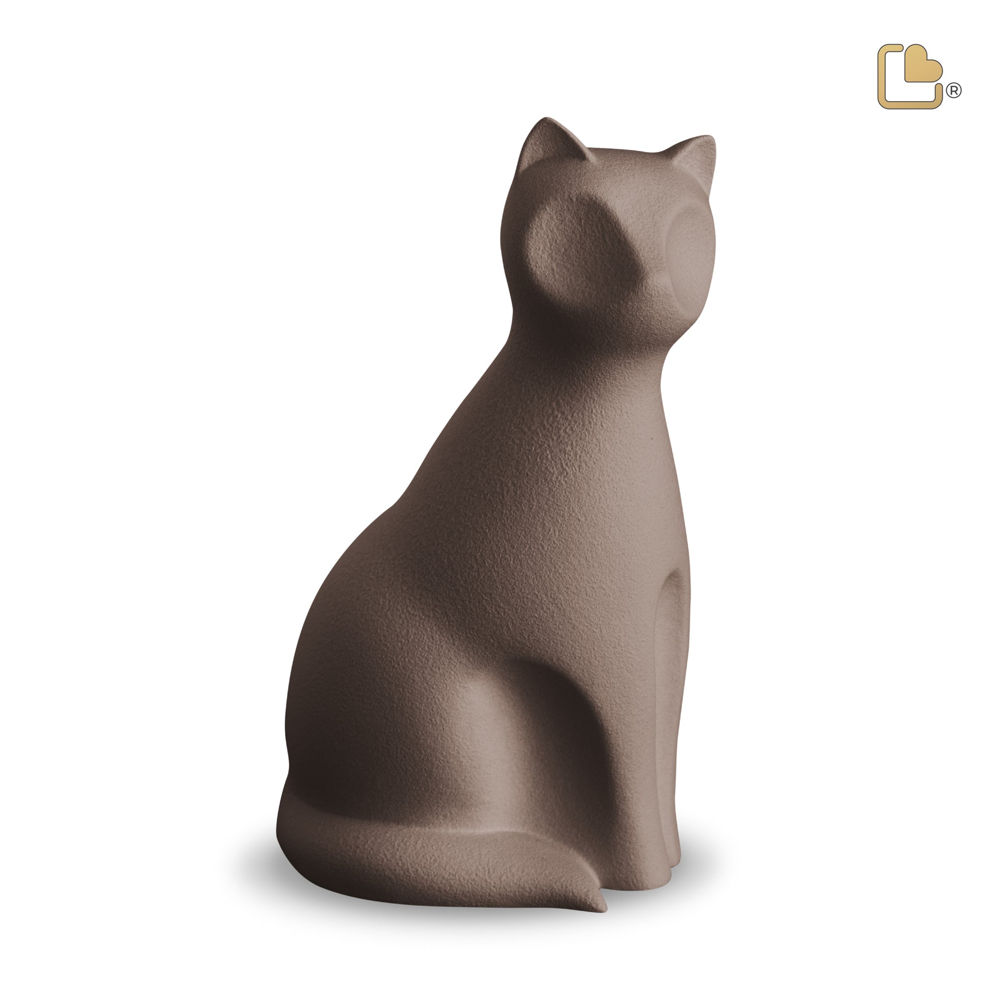 CP212   Cat Pet Urn Brown