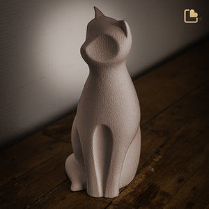 CP212   Cat Pet Urn Brown