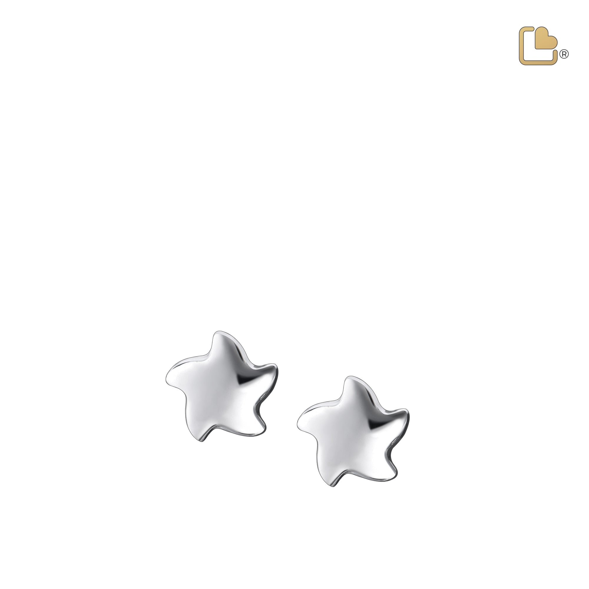 ER1030   Angelic Star Stud Earrings Pol Silver