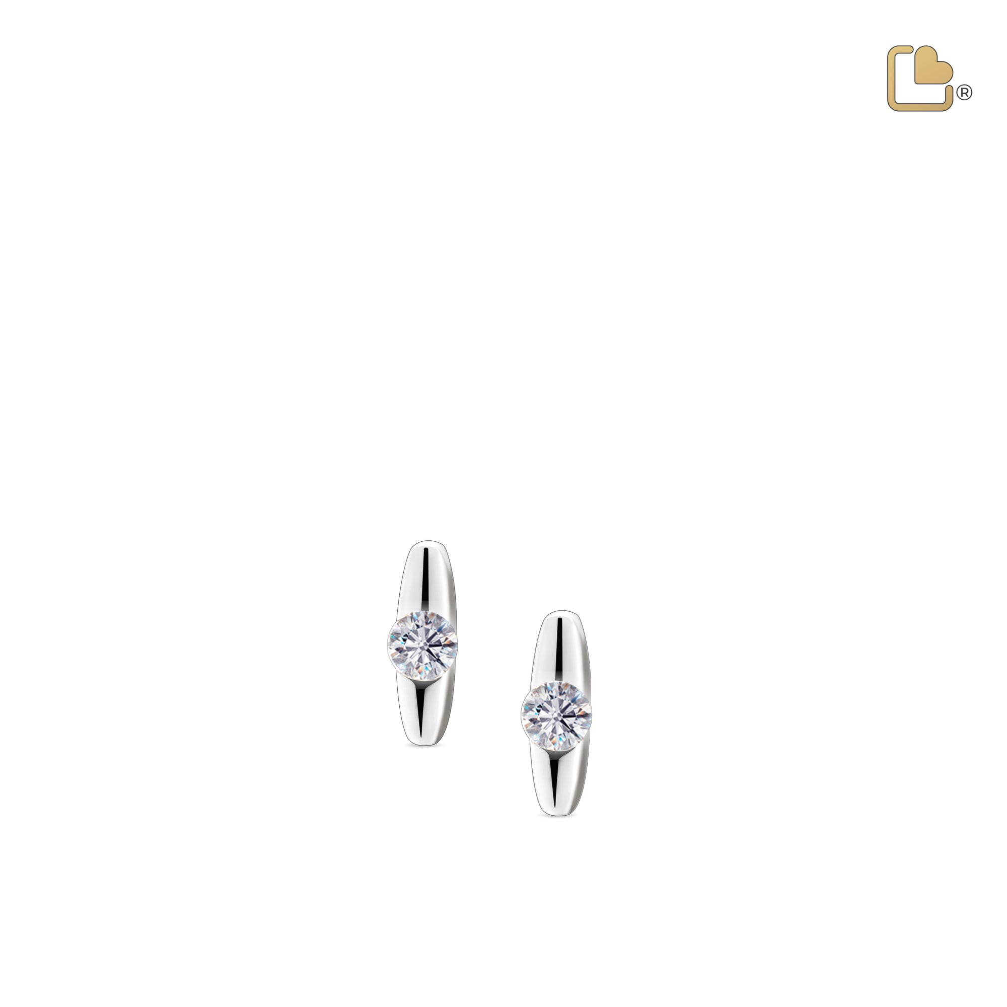 ER1080   Hope Stud Earrings Pol Silver