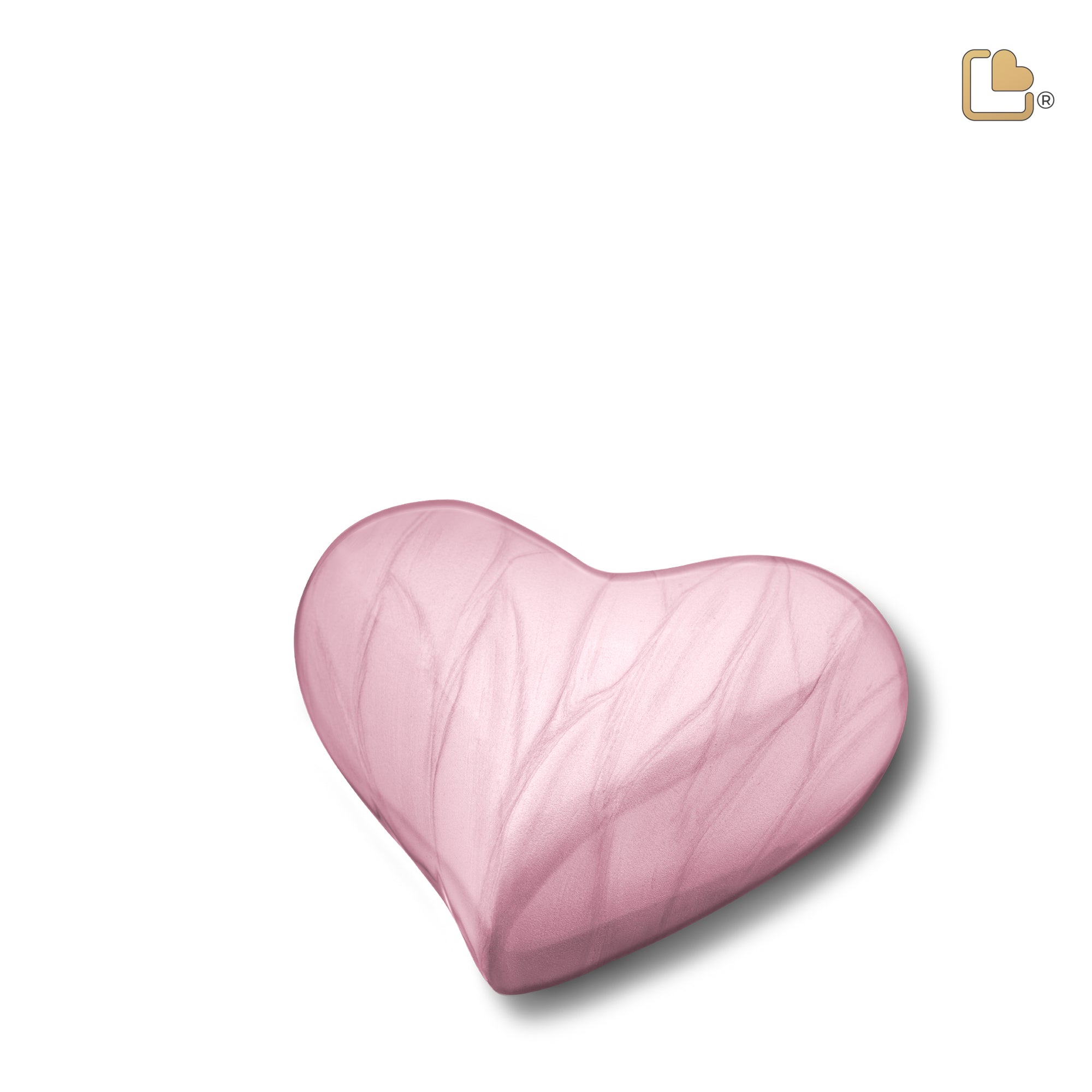 H667   Heart Child Urn Pearl Pink
